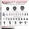 Service Caster 4'' Semi Steel Swivel 1-1/2'' Expanding Stem Caster with Brake SCC-EX20S415-SSR-TLB-112 - alternate 3